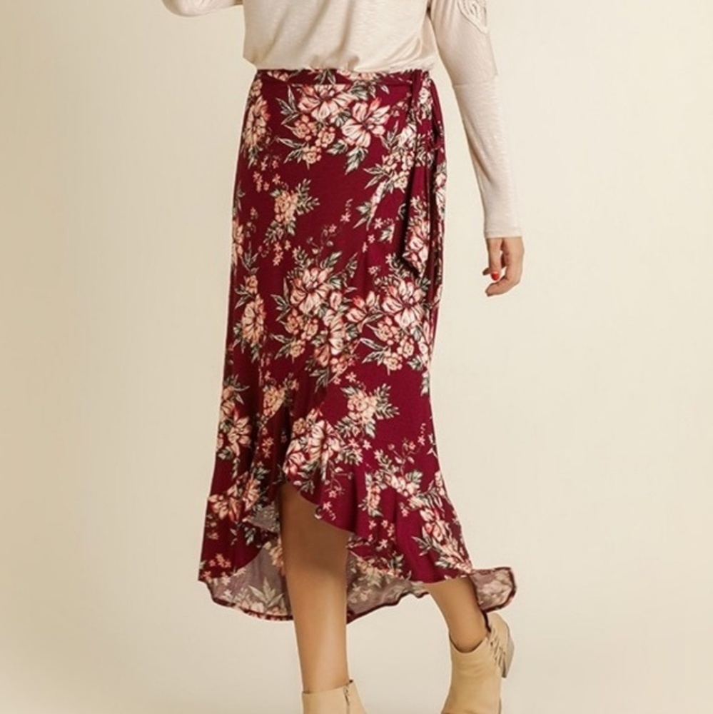 🆕🌿FLORAL WRAP SKIRT🌿